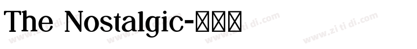 The Nostalgic字体转换